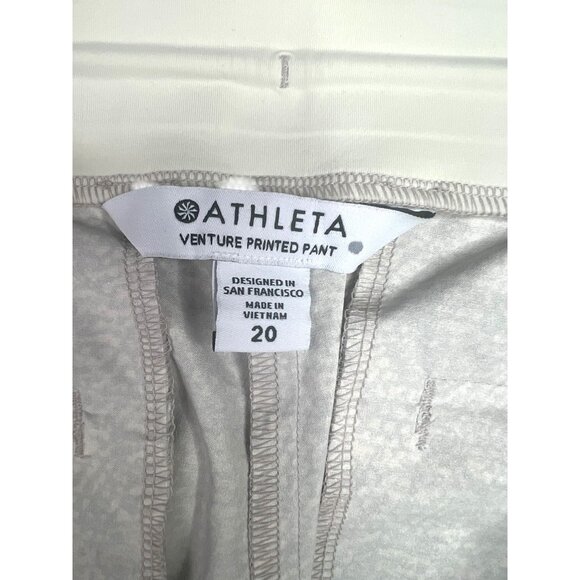 Athleta Venture Printed Jogger Pants Light Gray Stretch Size 20W - Picture 8 of 13